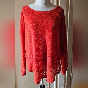 Free People Not Cold In This Lace Tunic Sweater